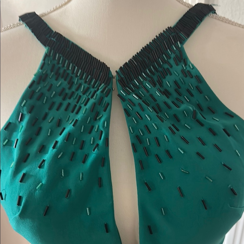 Elegant Green Evening Gown - Picture 3 of 13